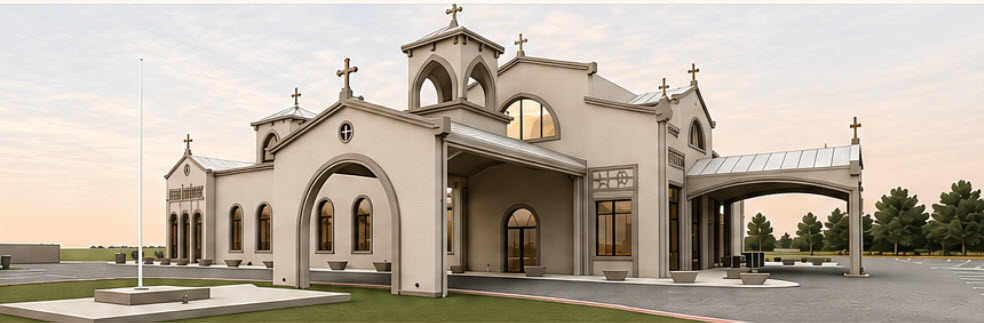 Architectural rendering of the new St. Gregorios Orthodox Church